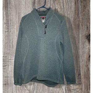 The North Face Crescent Ridge Shawl Collar Fleece Pullover XL Heather Green